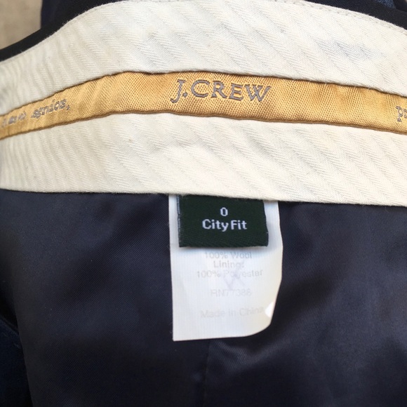 $10 OR🔥3/$25 [POSH TAKES $3]🔥 0 J CREW NAVY BLUE LINED WOOL 'CITY FIT' SHORTS - Picture 5 of 6